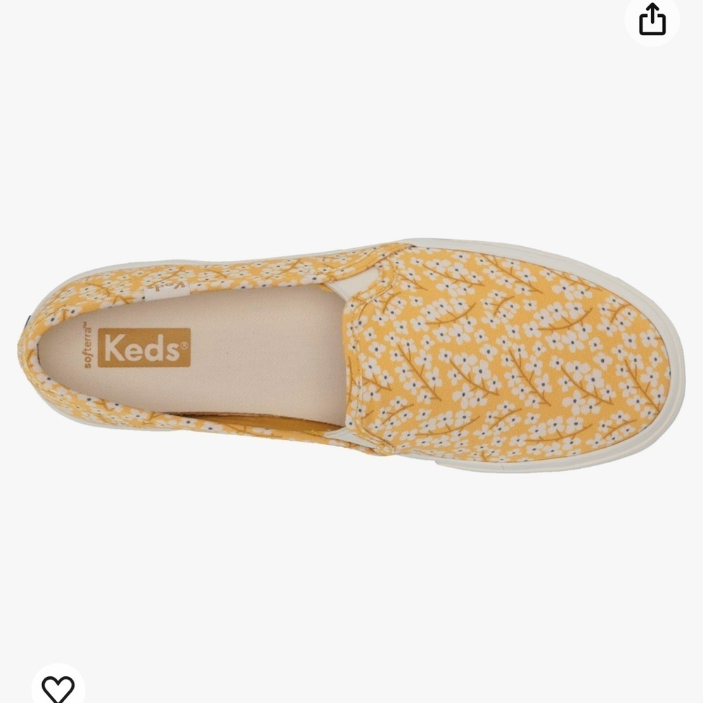 Keds Women’s Yellow Floral Double Decker Slip on Sneakers 6 - Picture 3 of 12